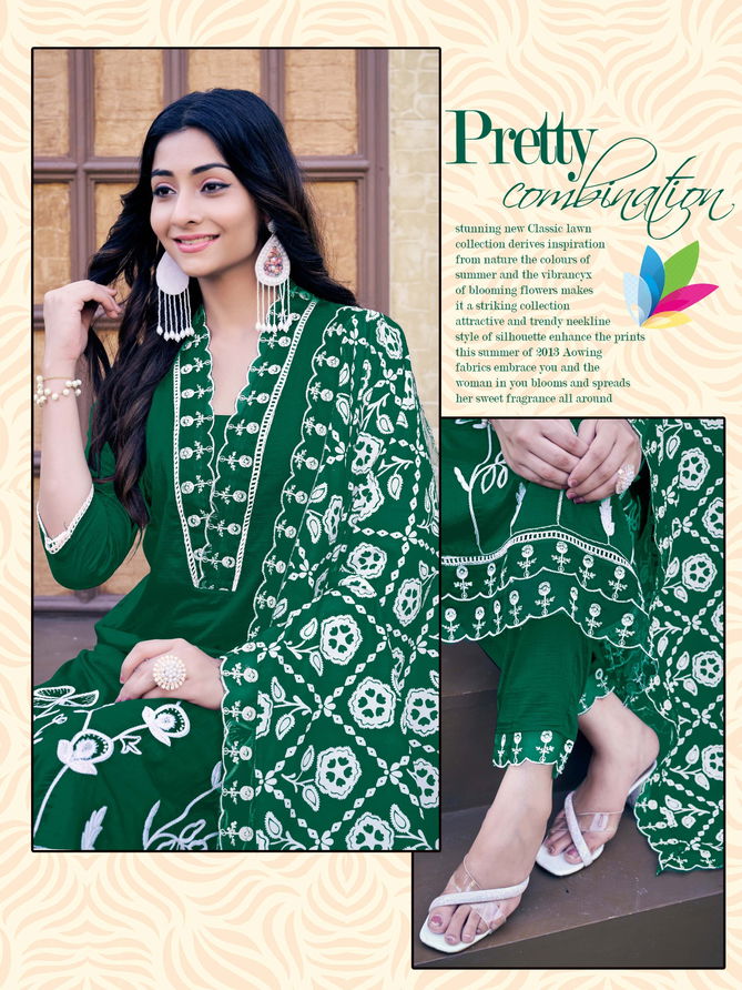 Kajal By Parra Silk Embroidery Kurti With Bottom Dupatta Wholesale Shop In Surat